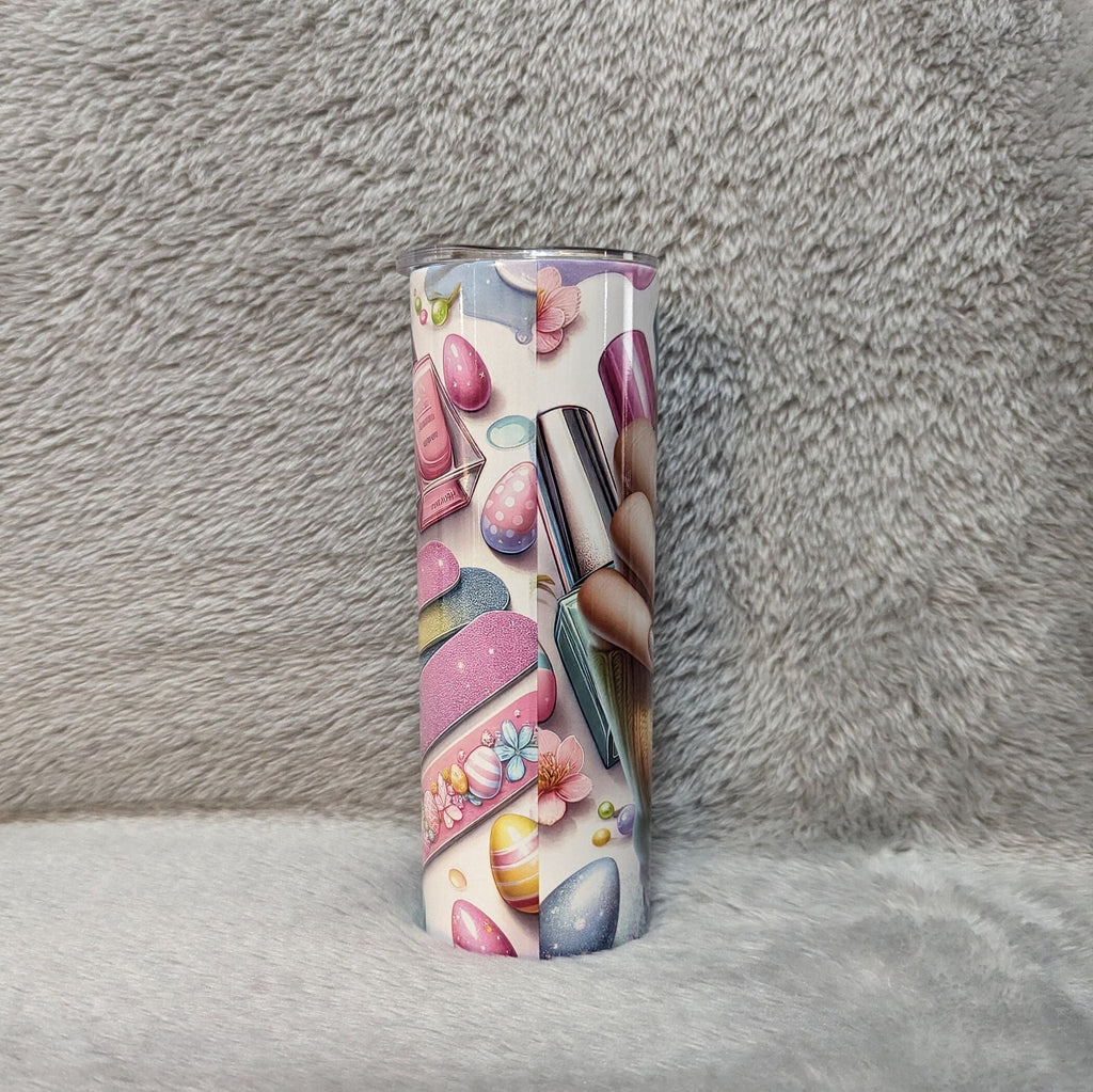 Nail Tech Tumbler 20oz With Reusable Straw, Can Be Personalized