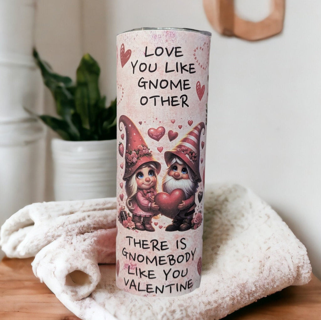 Gnome Affirmation Tumbler with Reusable Straw