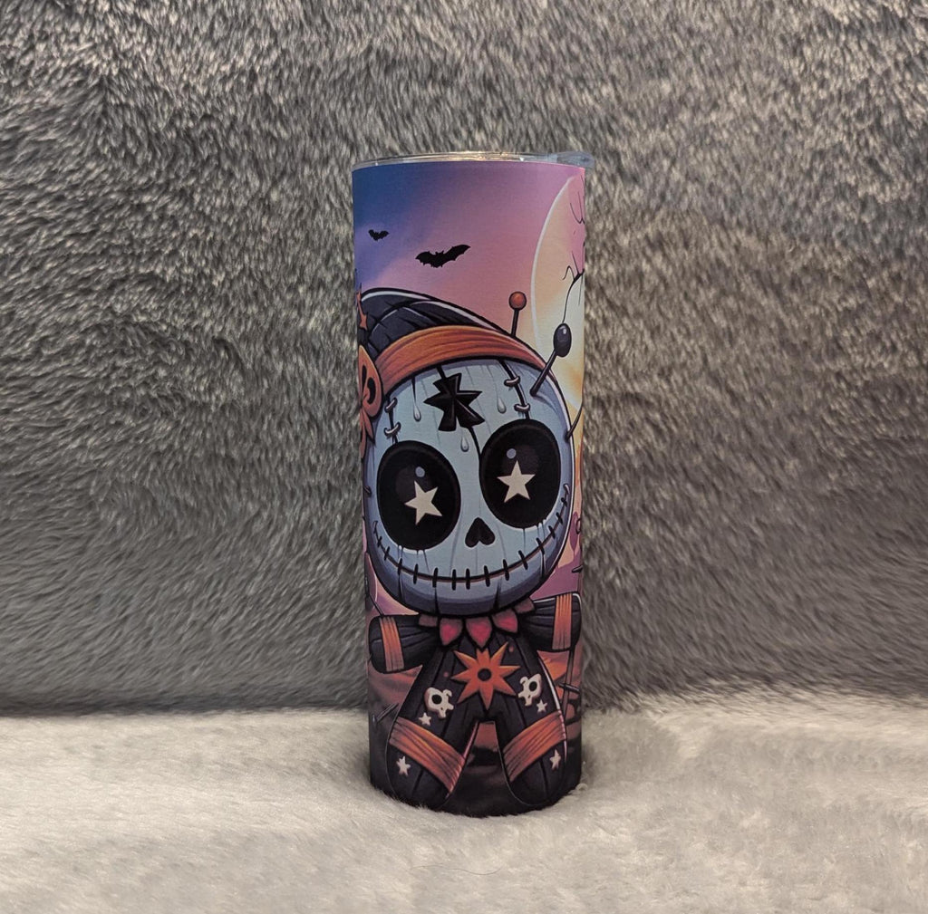 Halloween Mummy Tumbler 20oz With Reusable Straw, Can Be Personalized