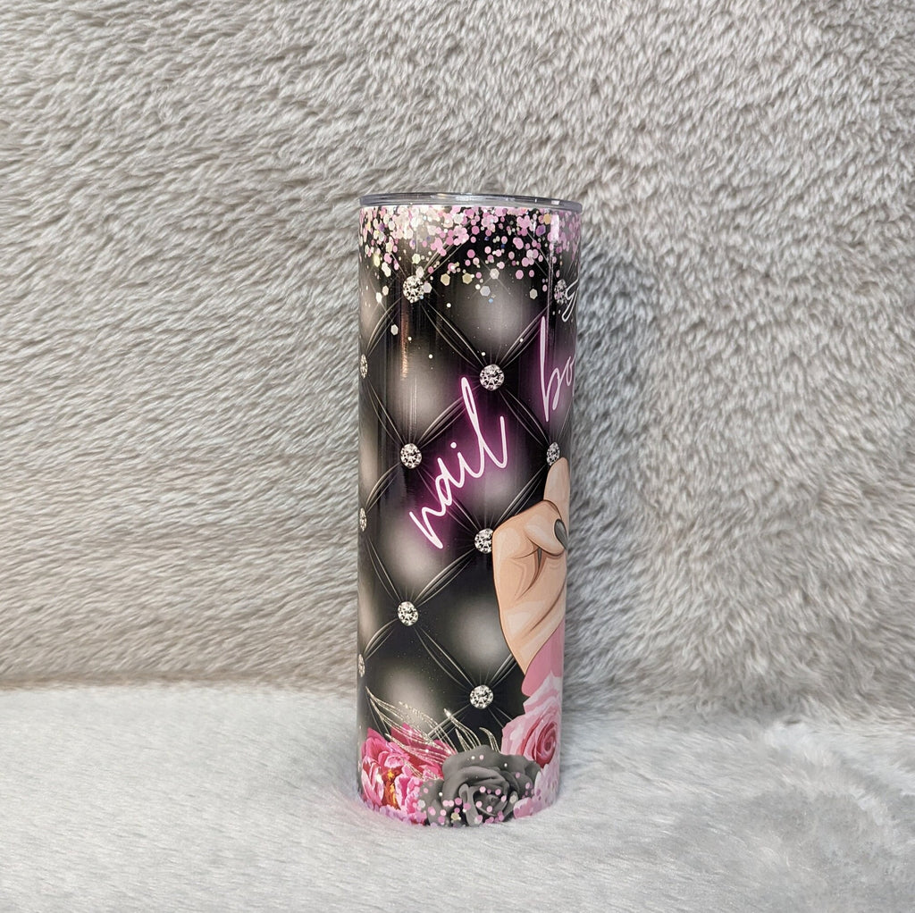 Nail Boss  - Nail Tech Tumbler 20oz Tumber With Reusable Straw, Can Be Personalized