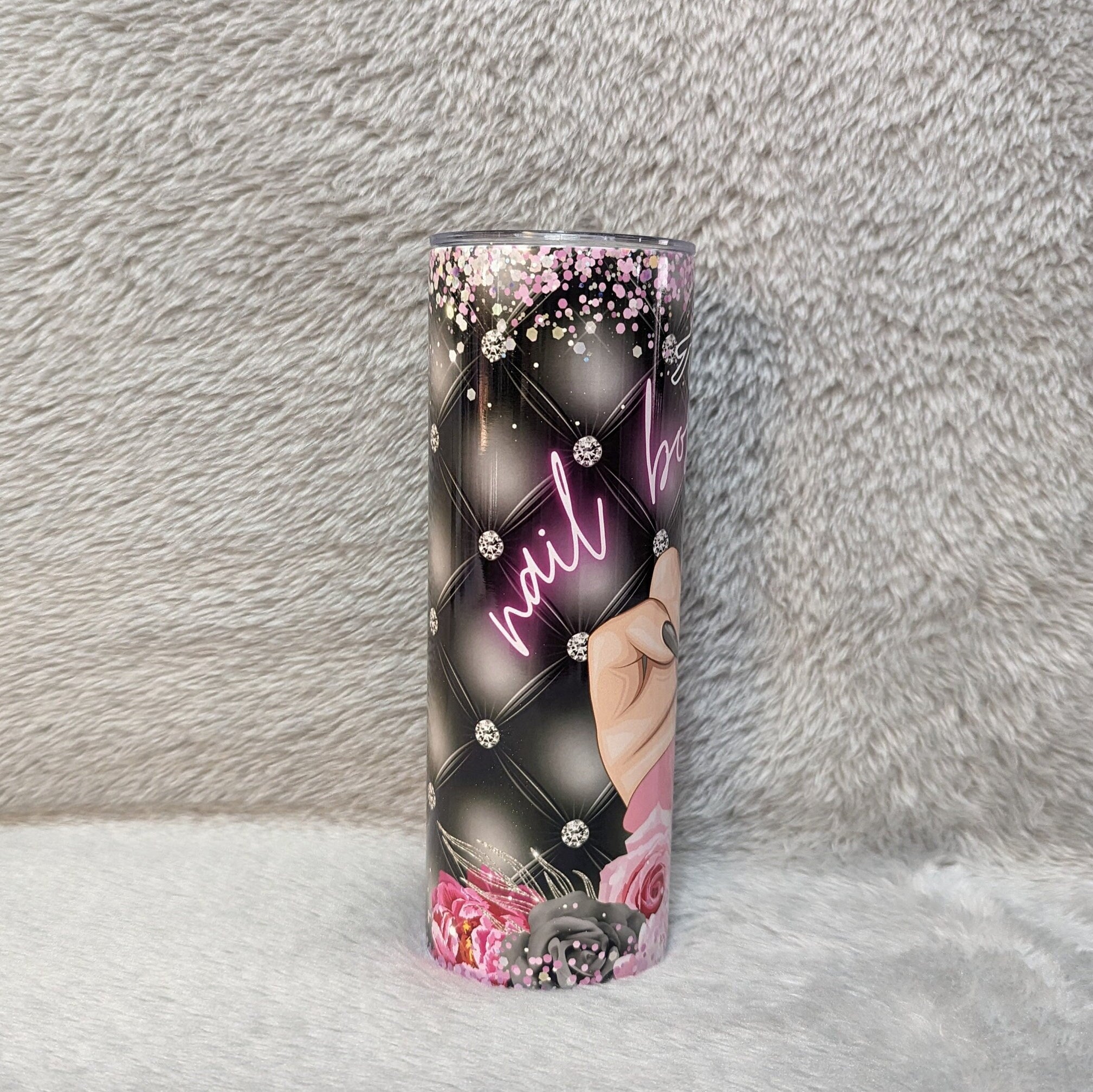 Nail Boss  - Nail Tech Tumbler 20oz Tumber With Reusable Straw, Can Be Personalized