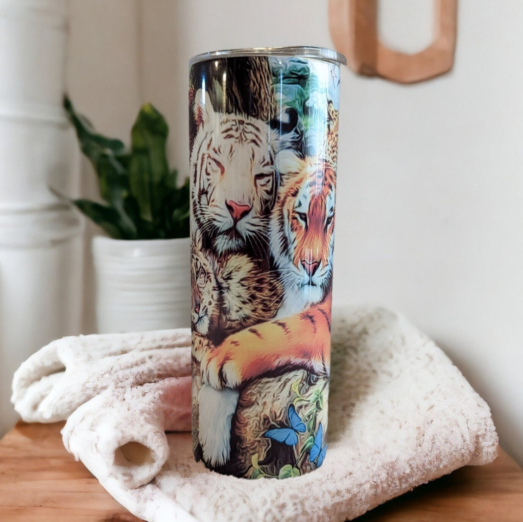 Wild Cat Tumbler 20oz With Reusable Straw, Can Be Personalized
