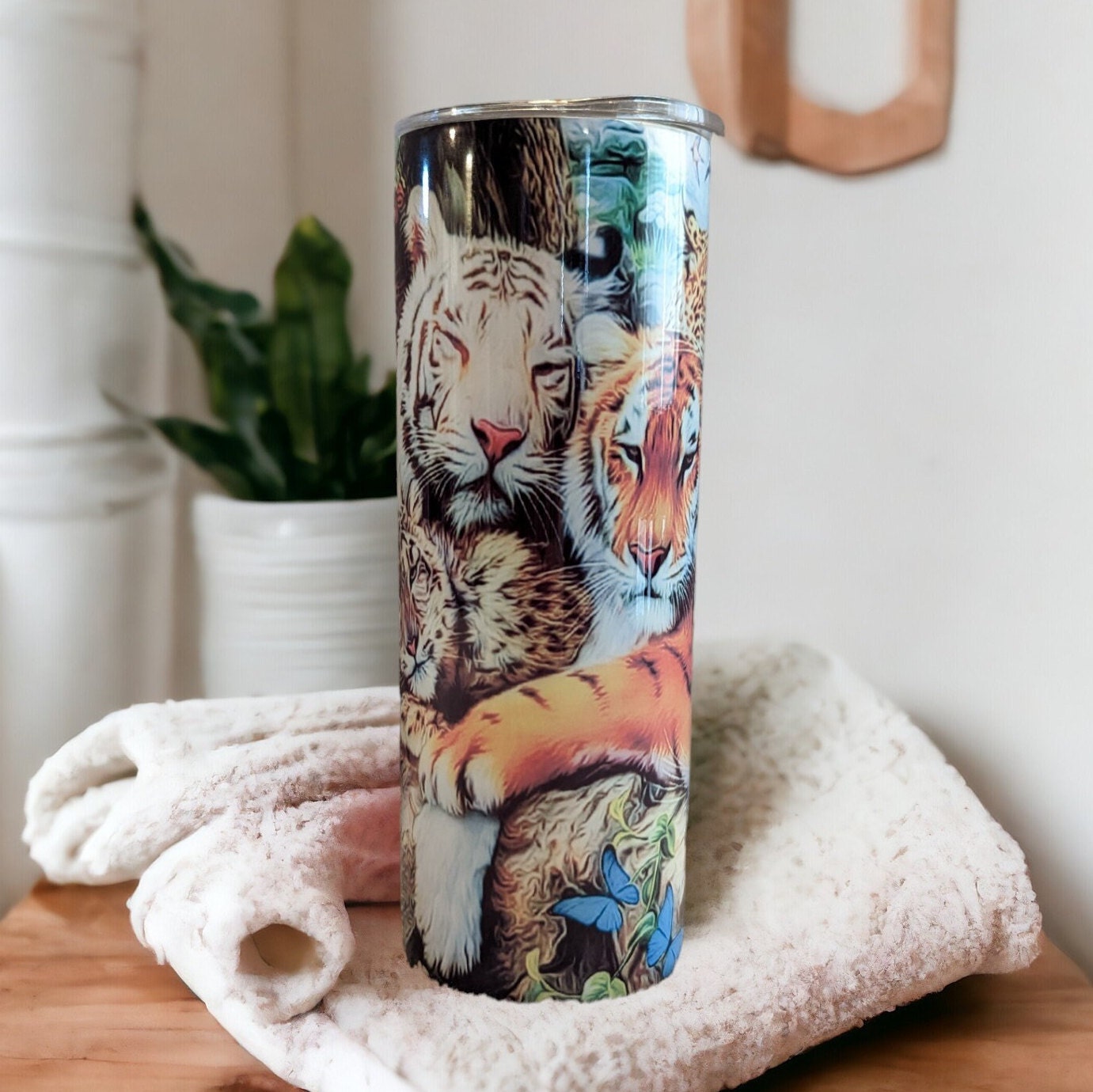 Wild Cat Tumbler 20oz With Reusable Straw, Can Be Personalized