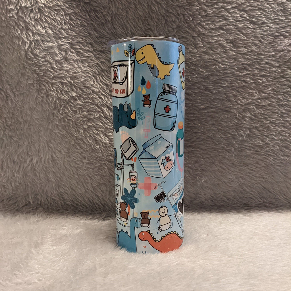 Pediatric Nurse Tumbler 20oz With Reusable Straw, Can Be Personalized