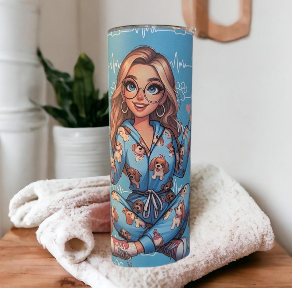 Dog Mom Tumbler 20oz With Reusable Straw, Can Be Personalized