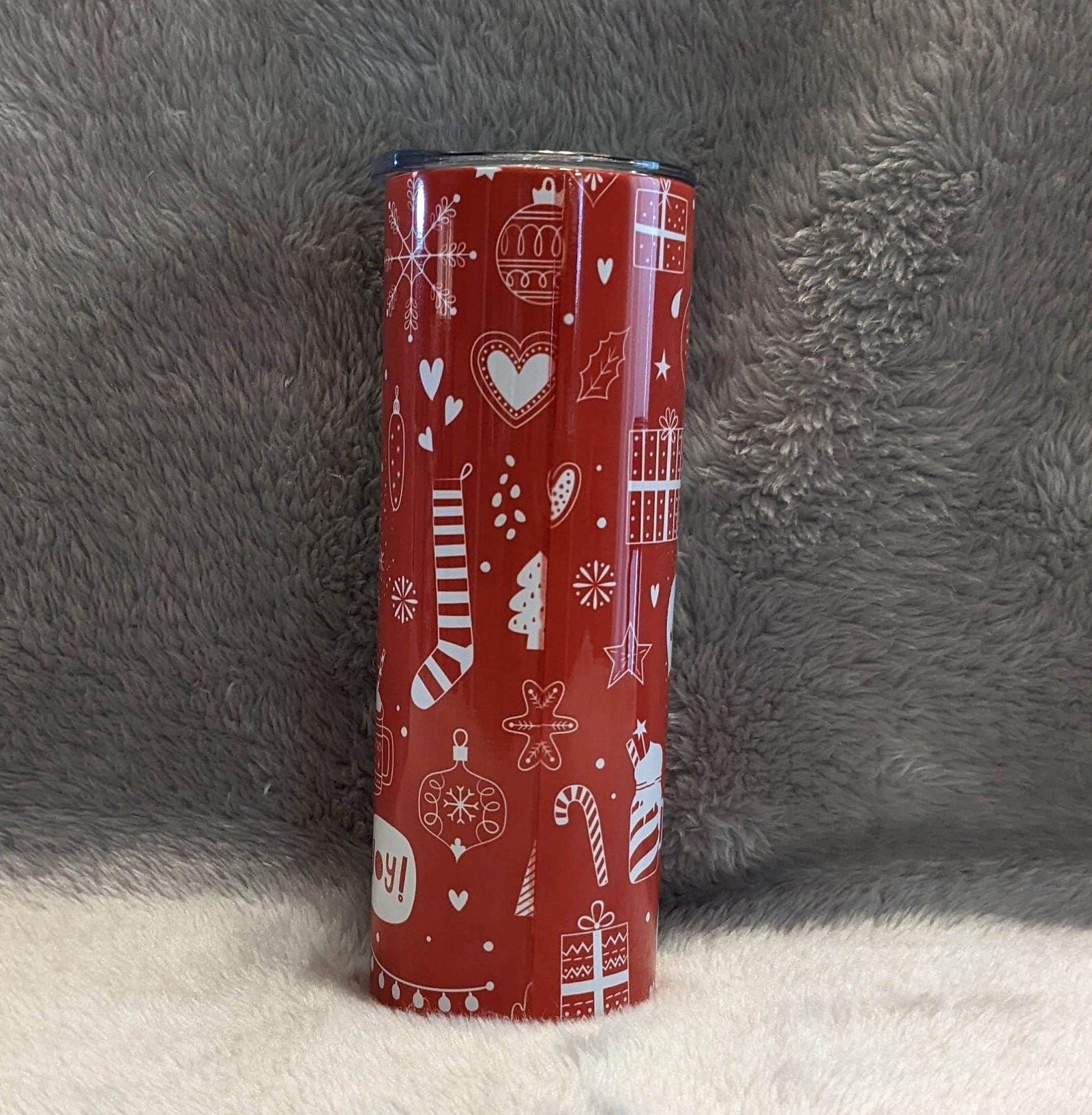 I Run on Coffee and Christmas Cheer Tumbler 20oz With Reusable Straw
