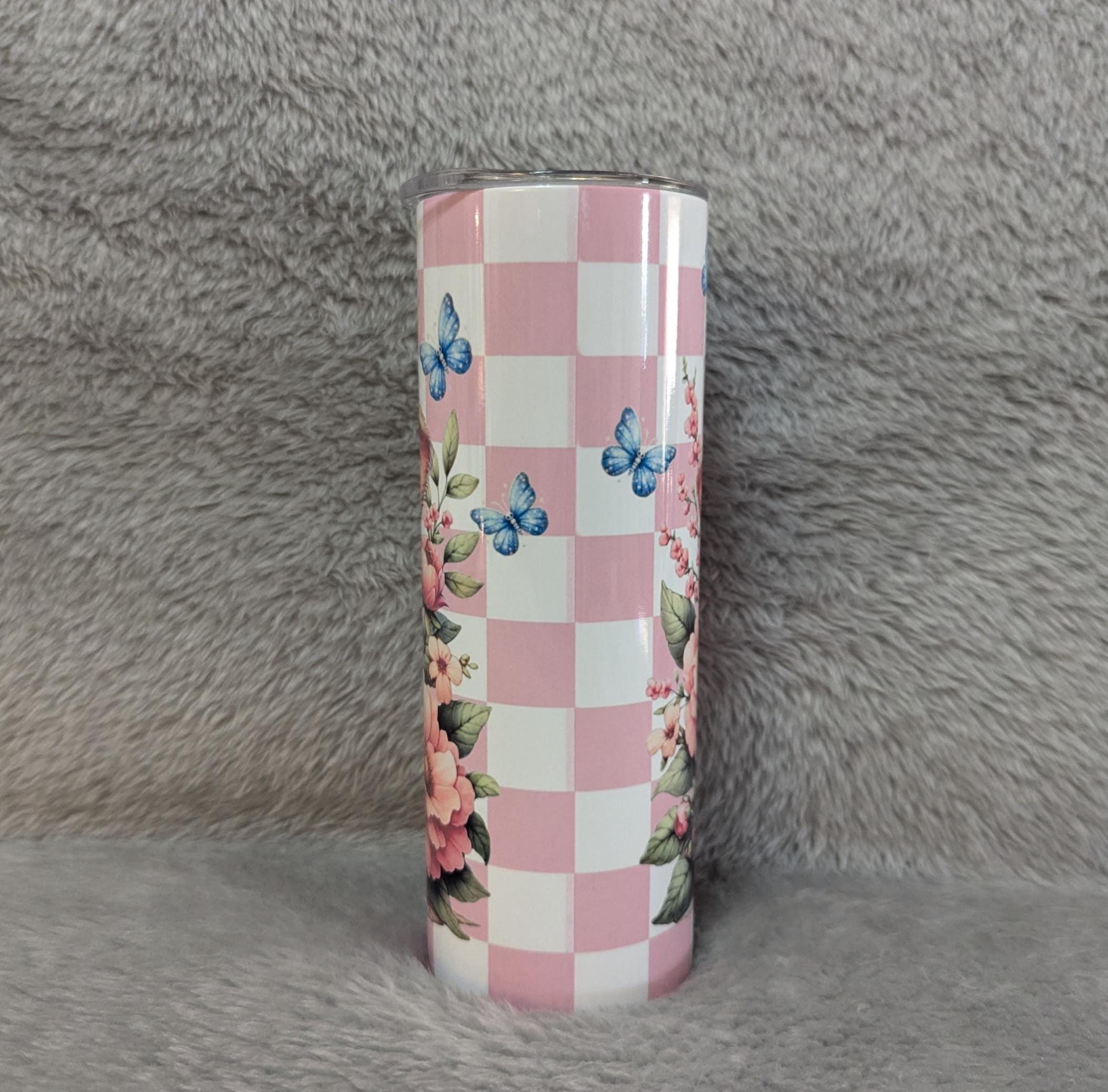 Cute Highland Cow Cowgirl Tumbler 20oz With Reusable Straw, Can Be Personalized
