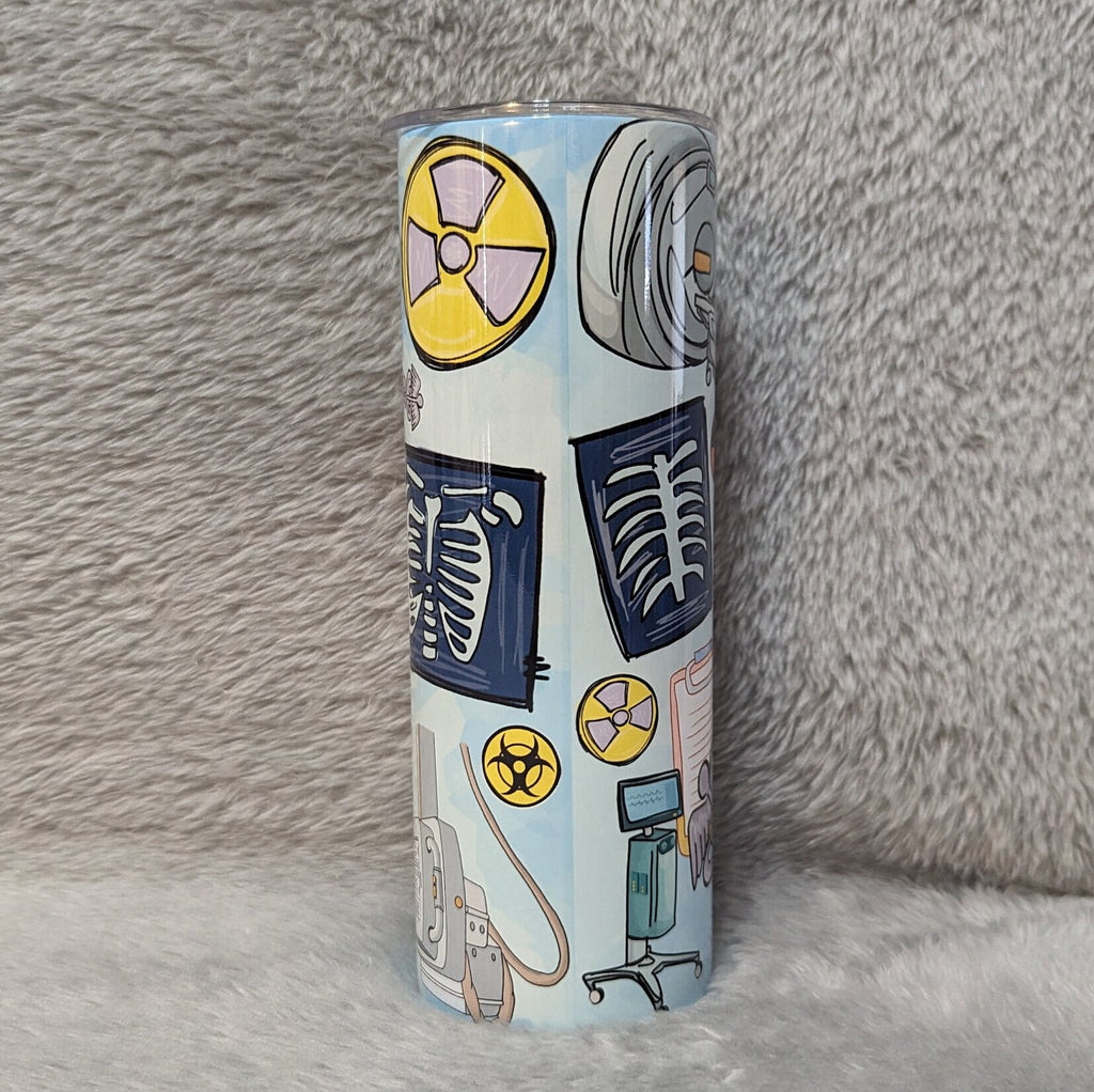 Radiology Tech Tumbler 20oz With Reusable Straw, Can Be Personalized
