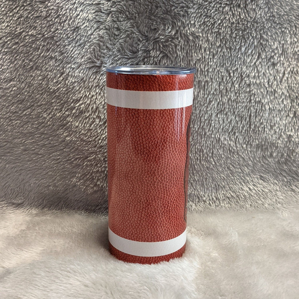 Kids Football Tumbler 15oz With Reusable Straw, Can Be Personalized