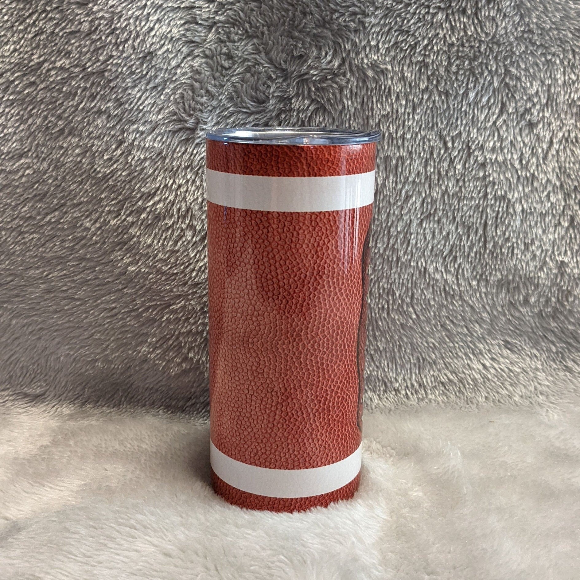 Kids Football Tumbler 15oz With Reusable Straw, Can Be Personalized