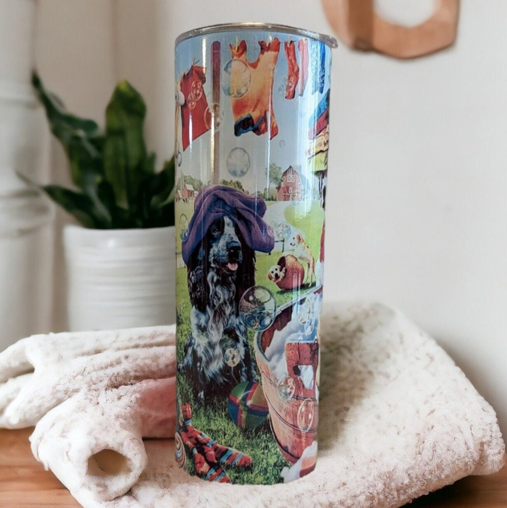 Dog Tumbler 20oz With Reusable Straw, Can Be Personalized