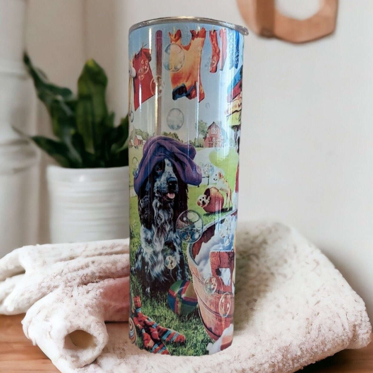 Dog Tumbler 20oz With Reusable Straw, Can Be Personalized