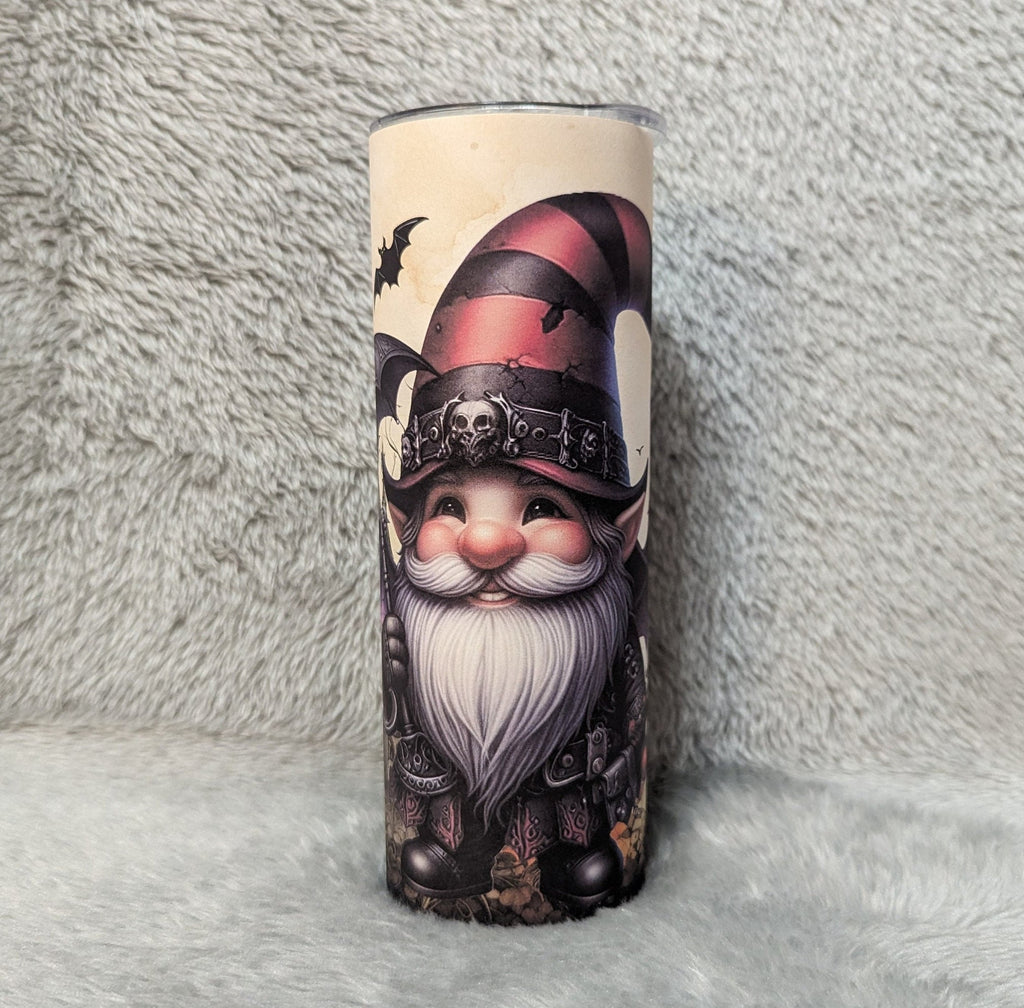 Gothic Gnome Tumbler 20oz With Reusable Straw, Can Be Personalized