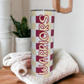 Warriors Tumbler 20oz With Reusable Straw