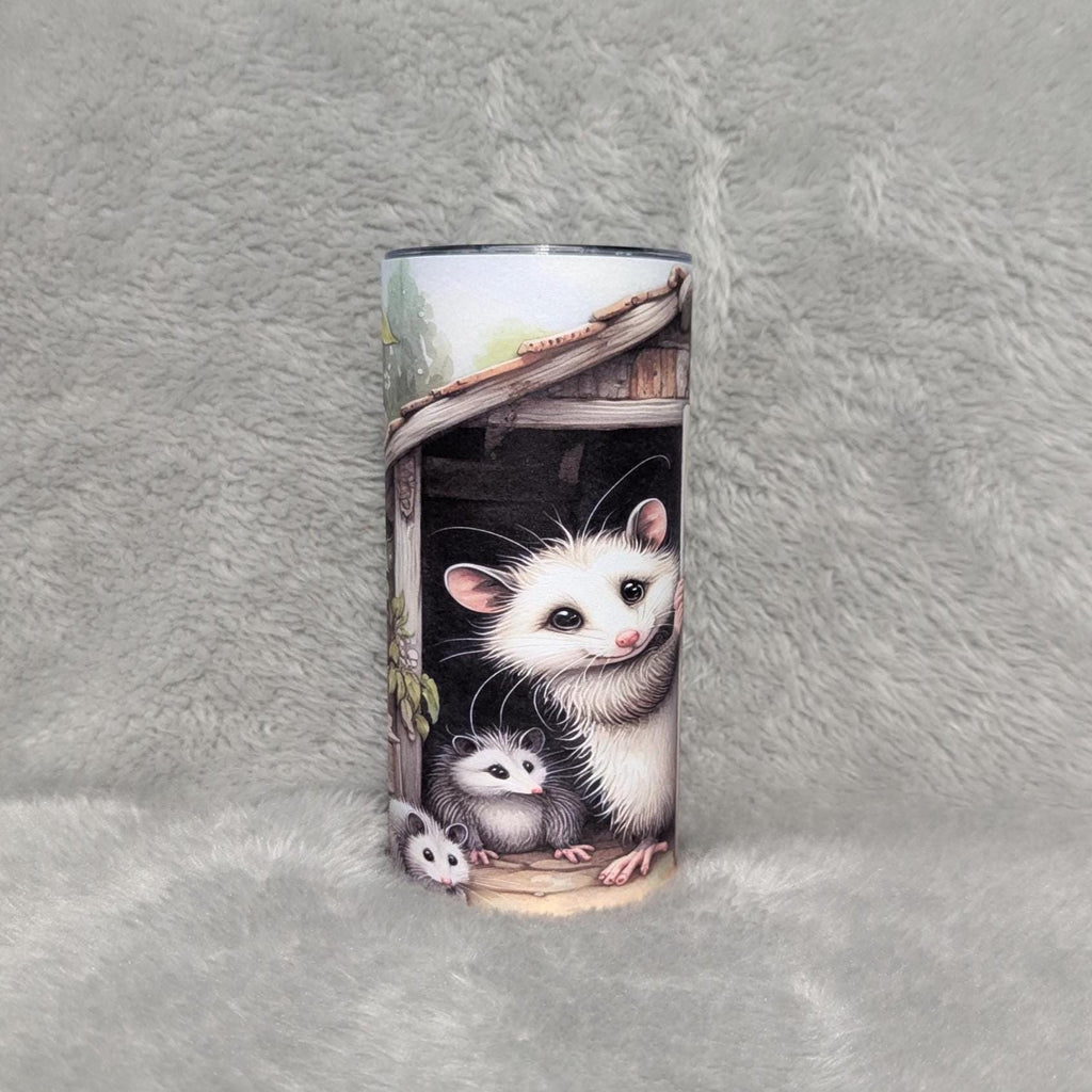 Kids Possum Tumbler 15oz With Reusable Straw, Can Be Personalized