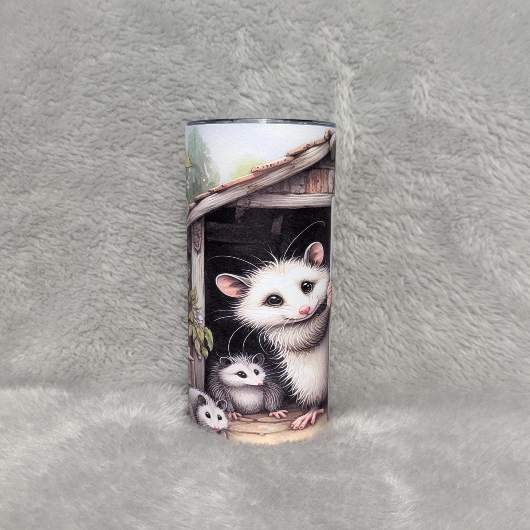 Kids Possum Tumbler 15oz With Reusable Straw, Can Be Personalized