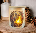 Blue Jay Candle Holder With A Battery Operated Flickering Tea Light