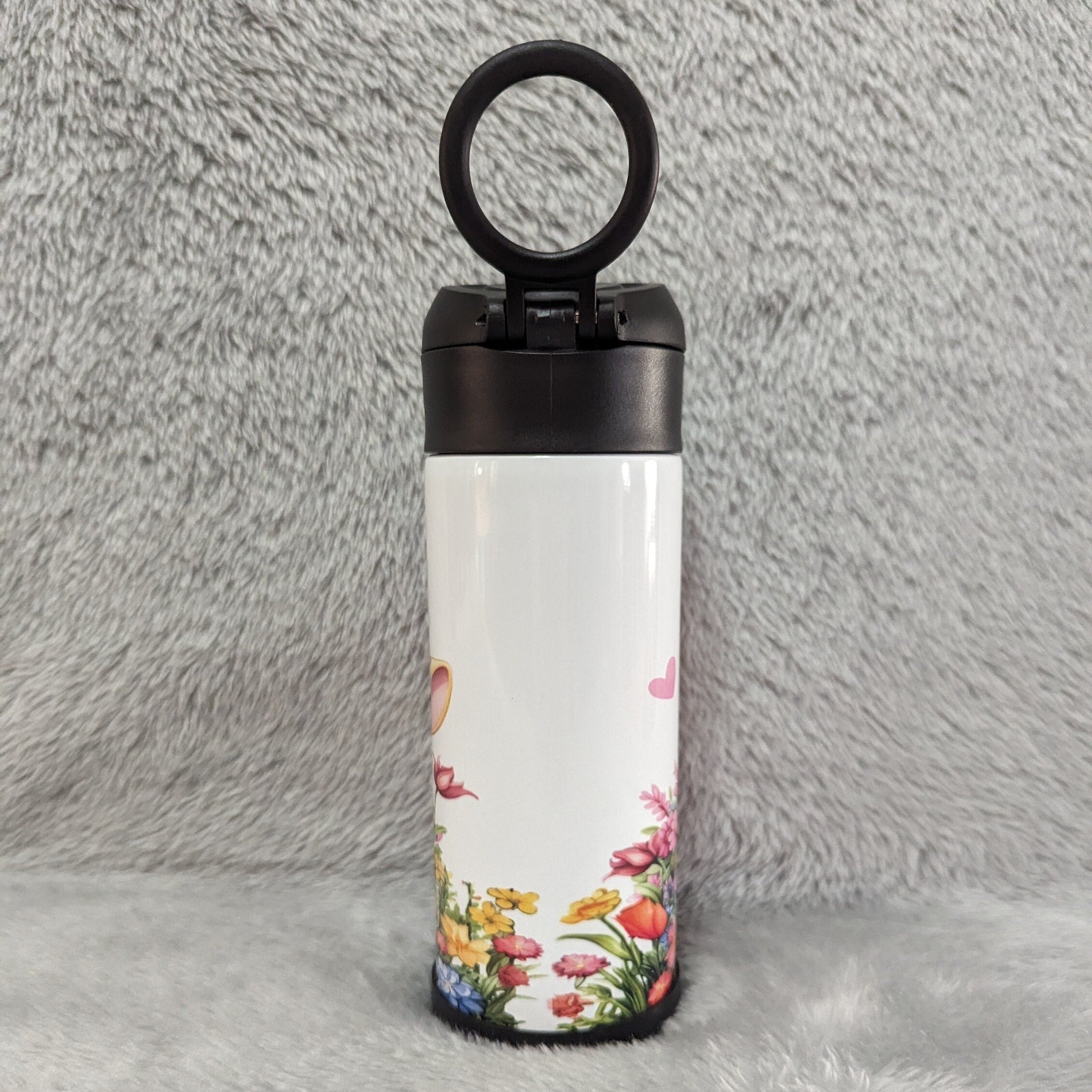 Girl Giraffe Water Bottle 12oz With Reusable Straw Can Be Personalized