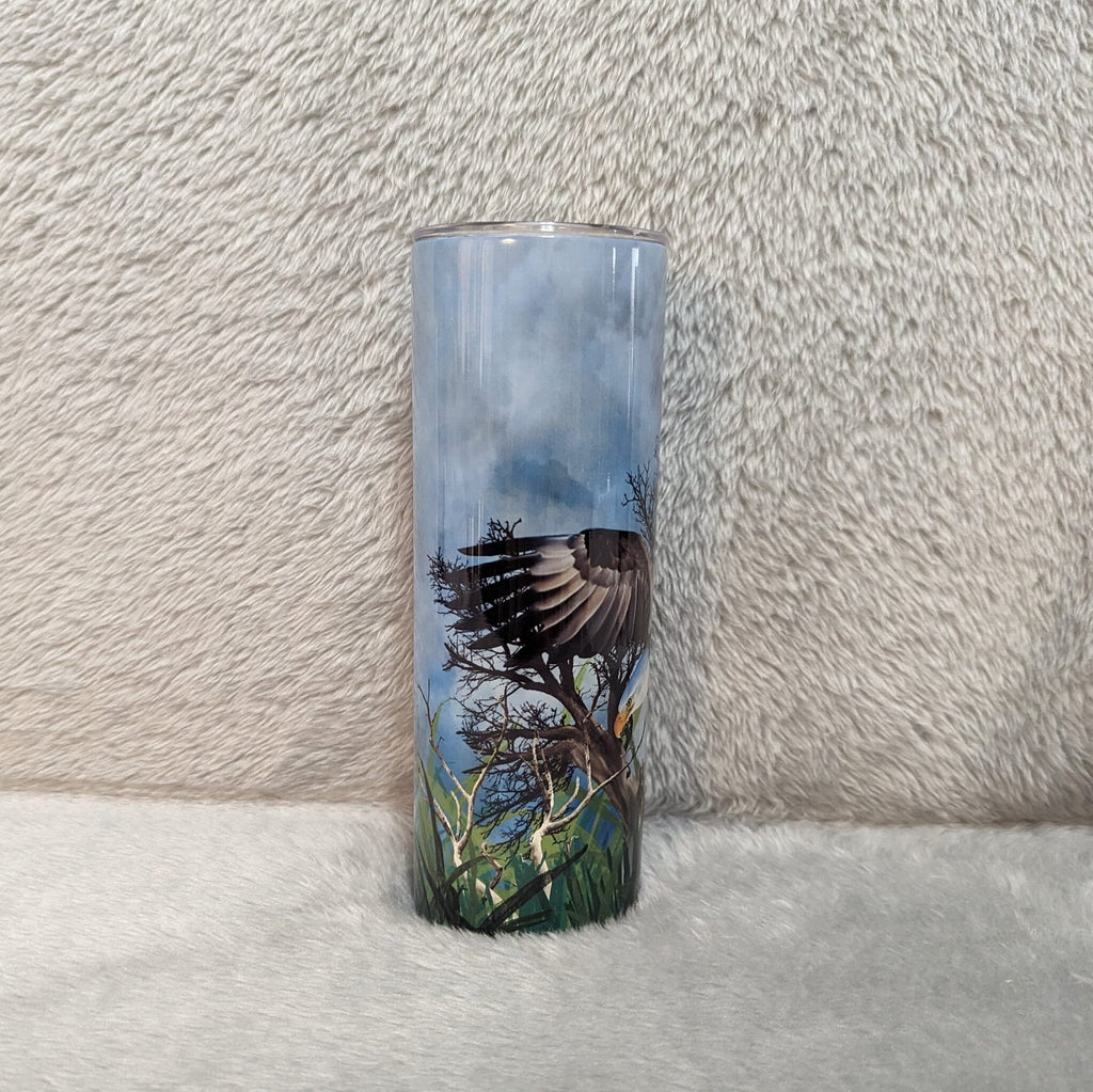 Flying Eagle Tumbler 20oz With Reusable Straw, Can Be Personalized