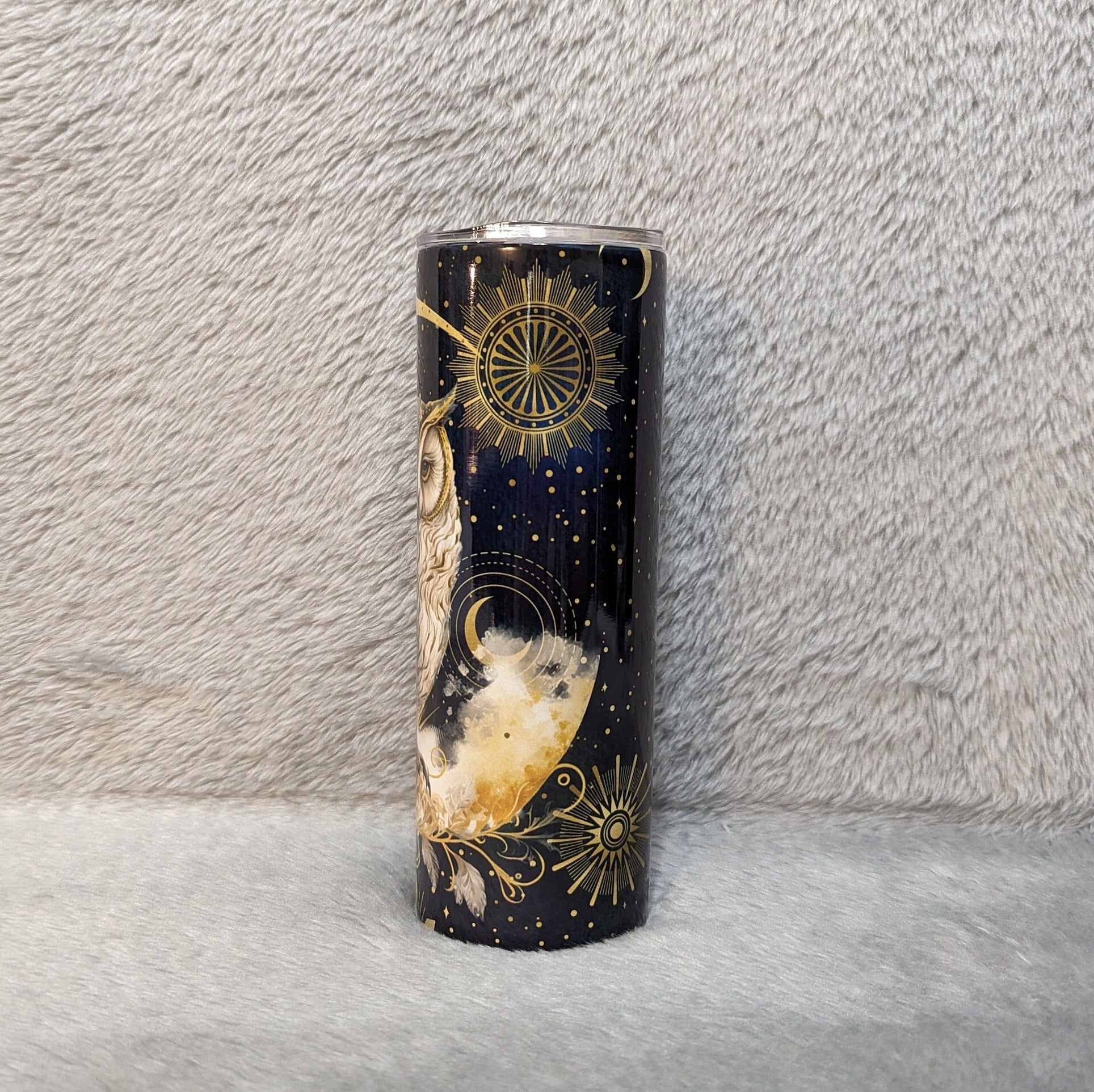 Owl Tumbler 20oz With Reusable Straw, Can Be Personalized