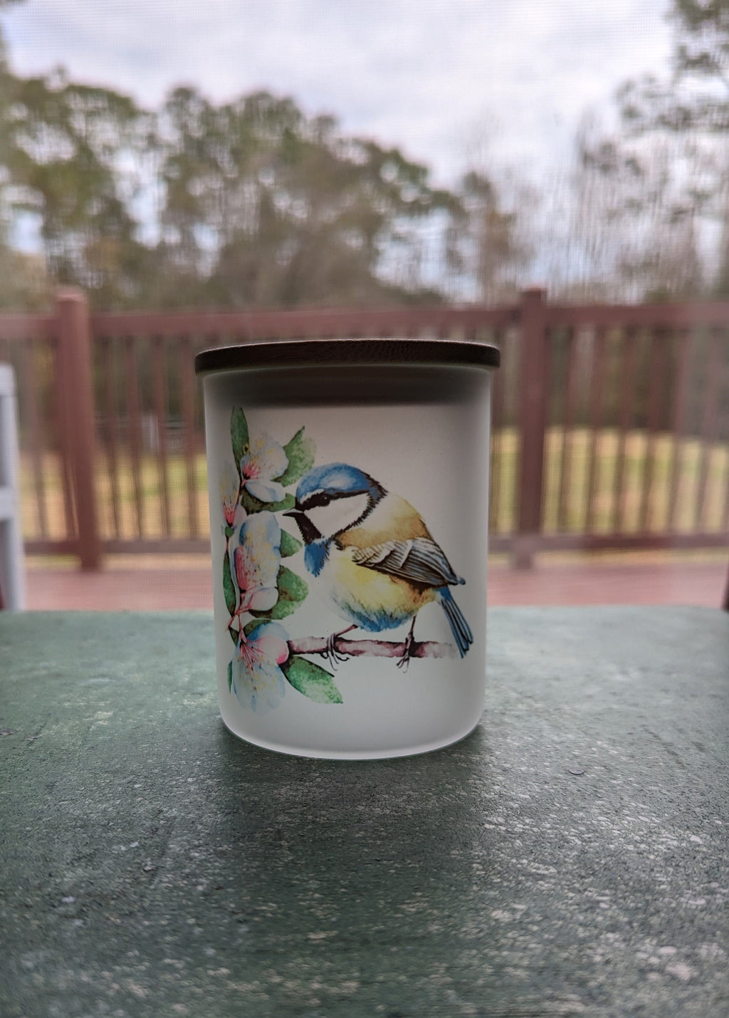 Bird Candle Holder With A Battery Operated Flickering Tea Light