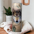 Wolf Dreamcatcher Tumbler 20oz With Reusable Straw Can Be Personalized
