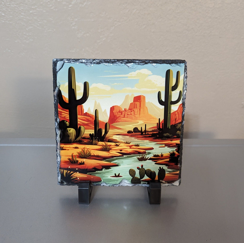 Slate Desert Picture With Display Legs