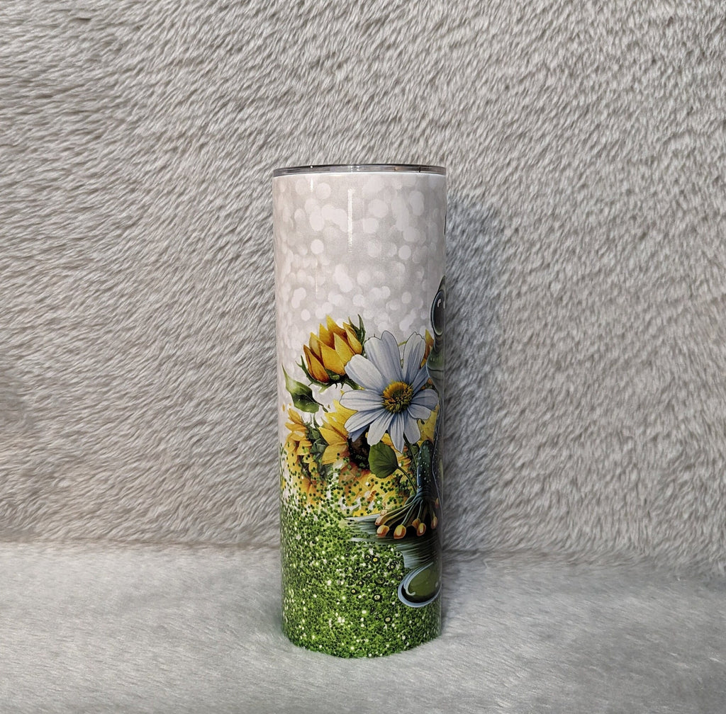 Frog Tumbler 20oz With Reusable Straw, Can Be Personalized