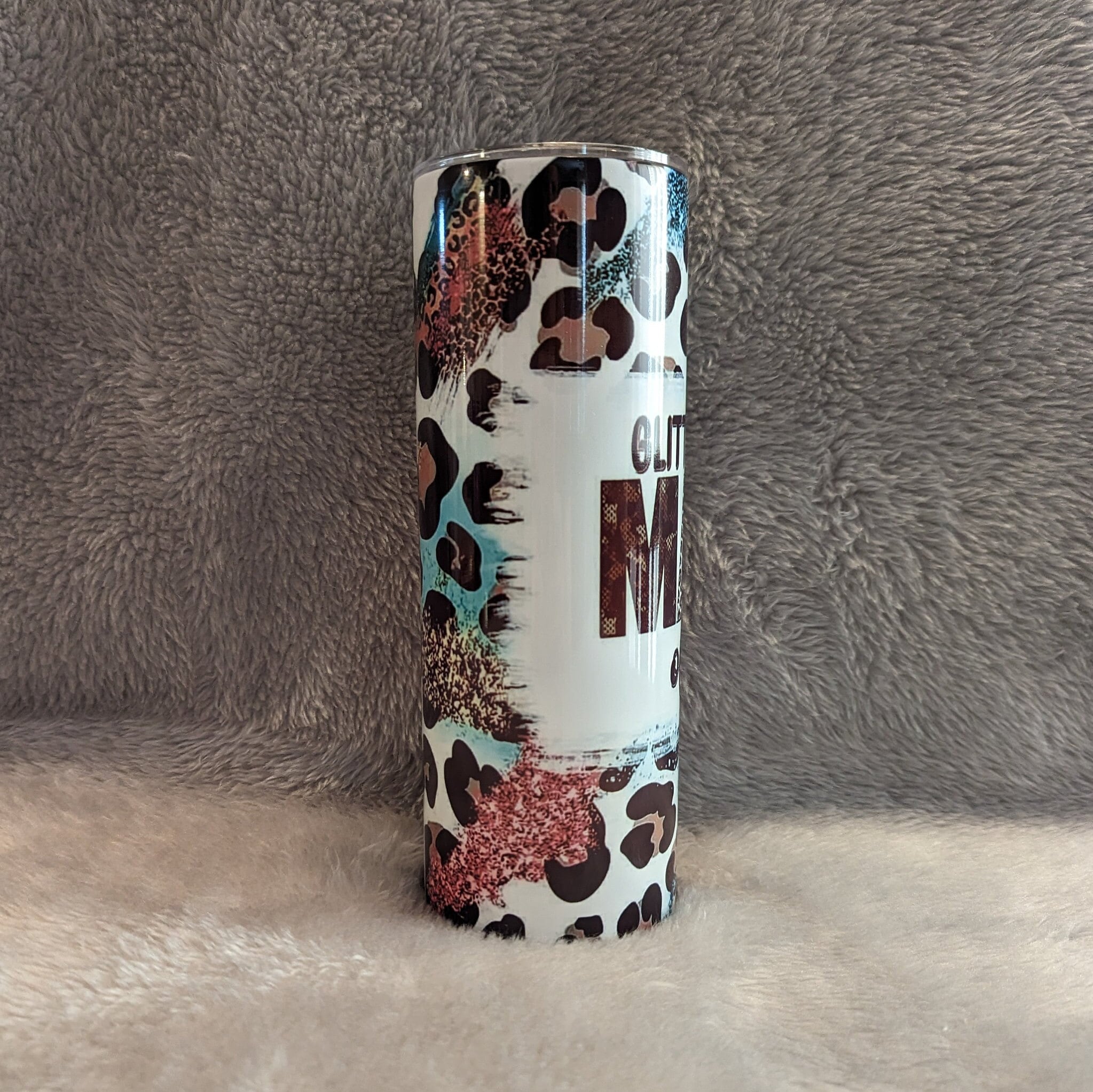 Glitter And Dirt MAMA Of Both Tumbler 20oz With Reusable Straw