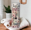 This Girl Loves Country Music Tumbler 20oz With Reusable Straw, Can Be Personalized