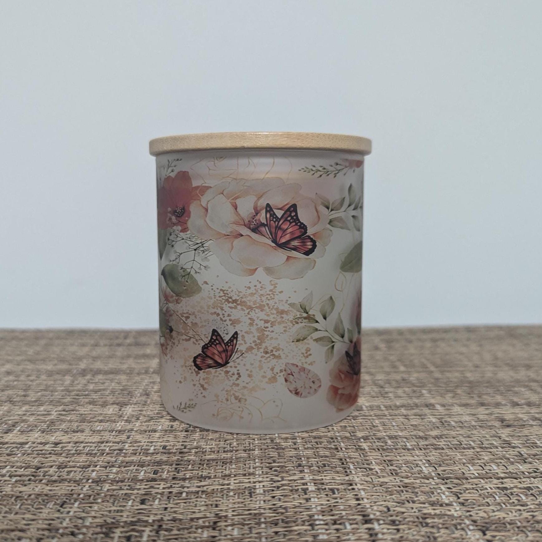 Monarch Butterfly Candle Holder With A Battery Operated Flickering Tea Light