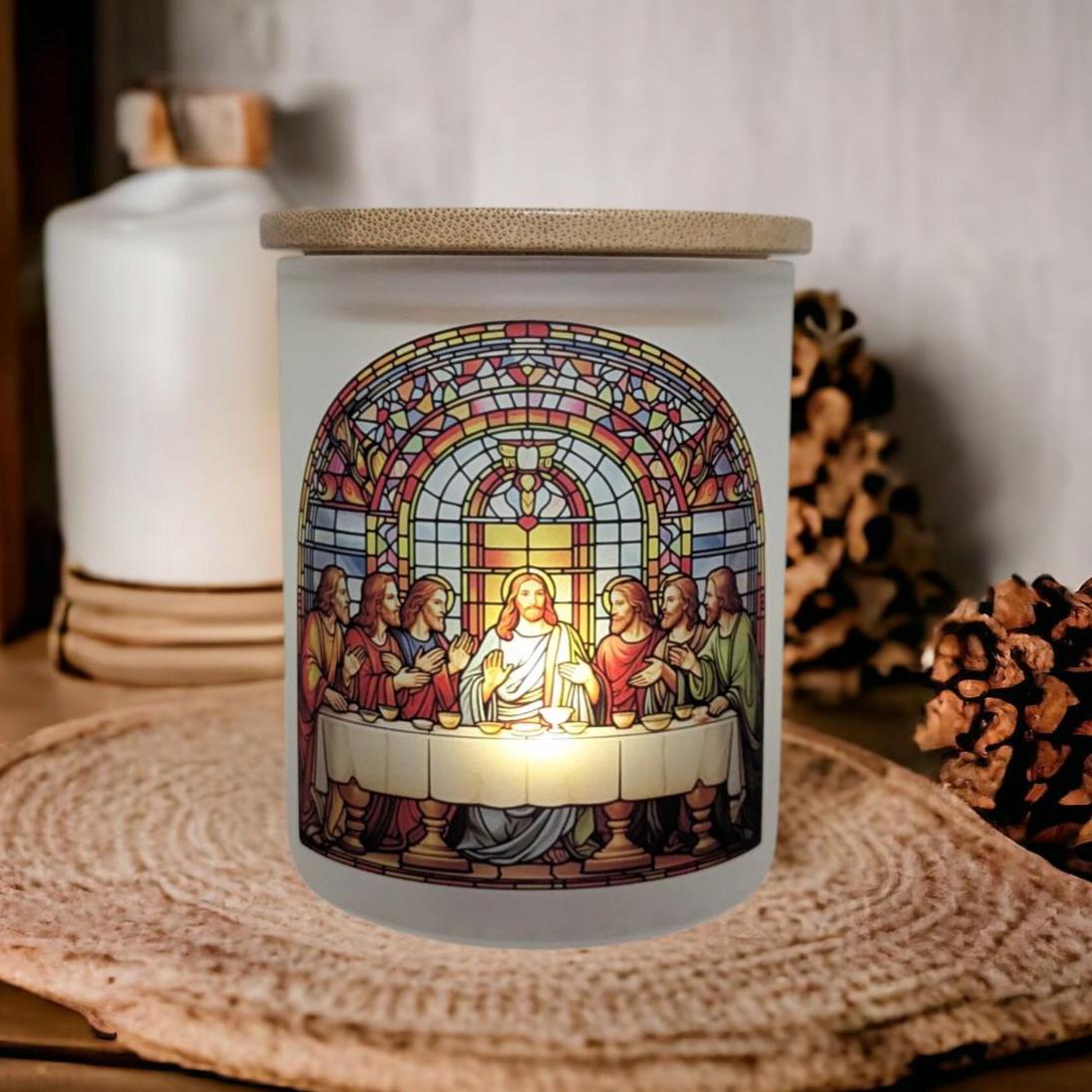 The Last Supper Candle Holder with A Flickering Tea Light