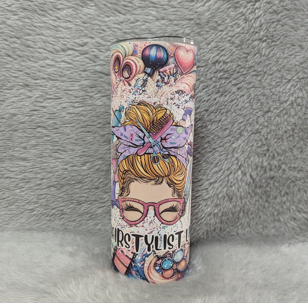 Hair Stylist Tumbler 20oz With Reusable Straw, Can Be Personalized