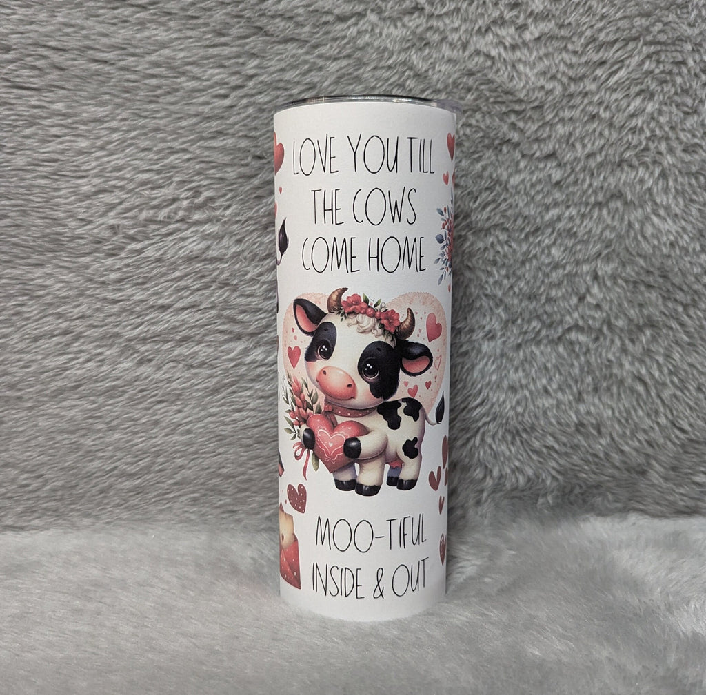 Cow Lover's Affirmation Tumbler 20oz With Reusable Straw