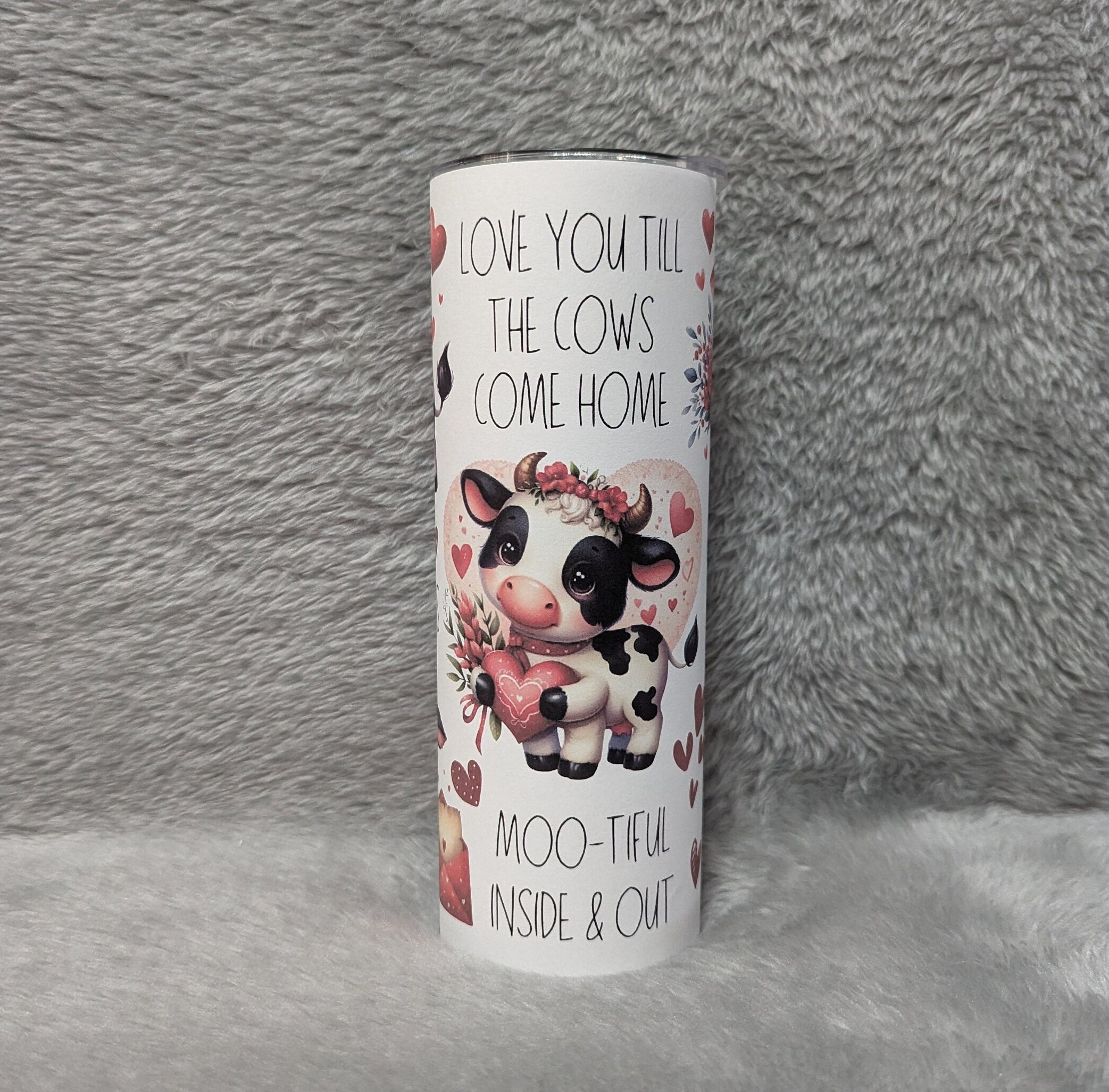 Cow Lover's Affirmation Tumbler 20oz With Reusable Straw