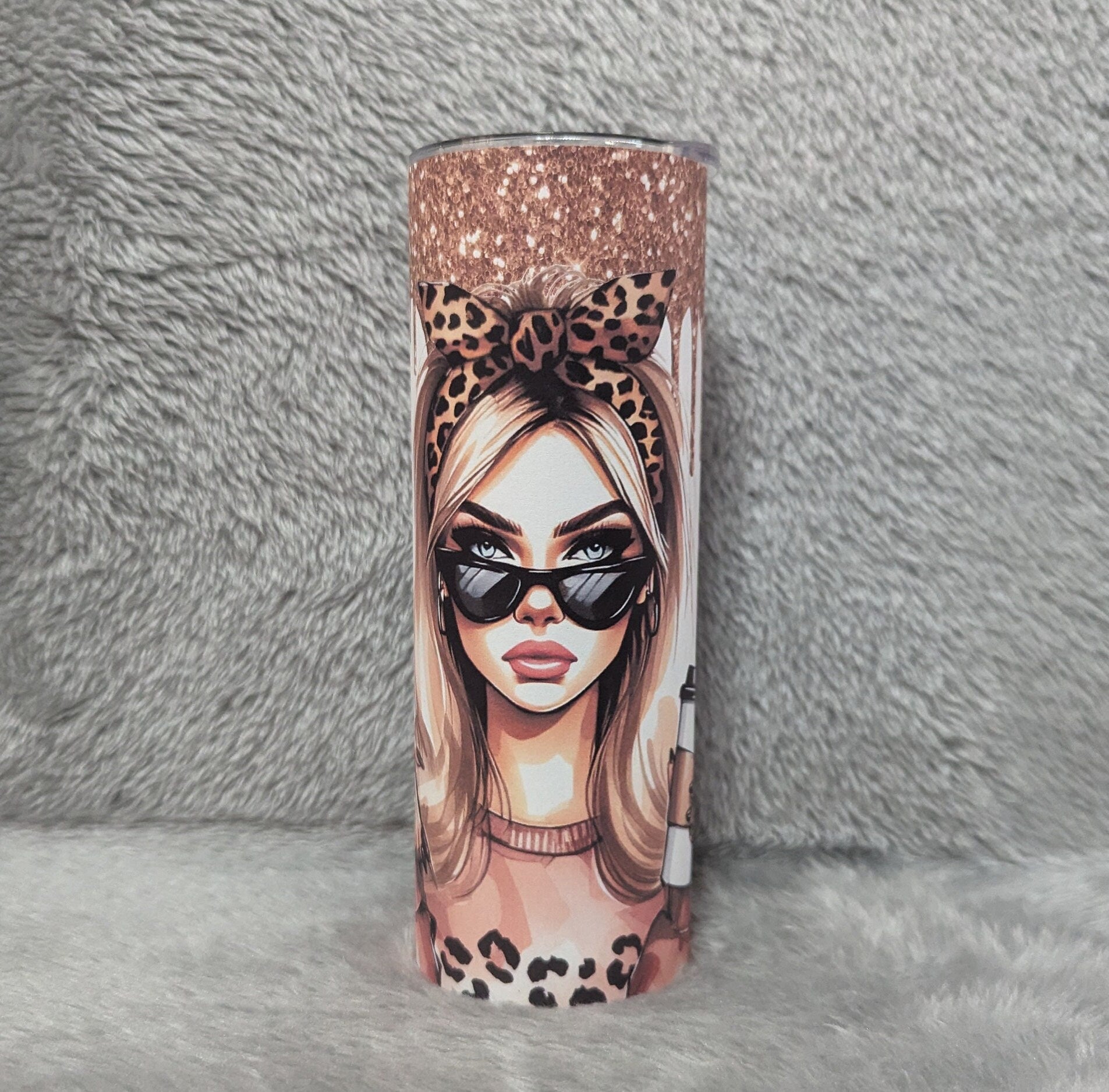 Just A Little Sassy Girl Tumbler 20oz With Reusable Straw, Can Be Personalized