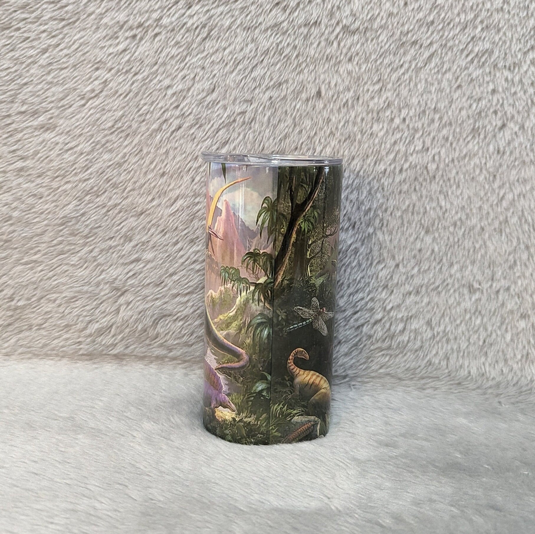 Dinosaur Tumbler 15oz With Reusable Straw, Can Be Personalized