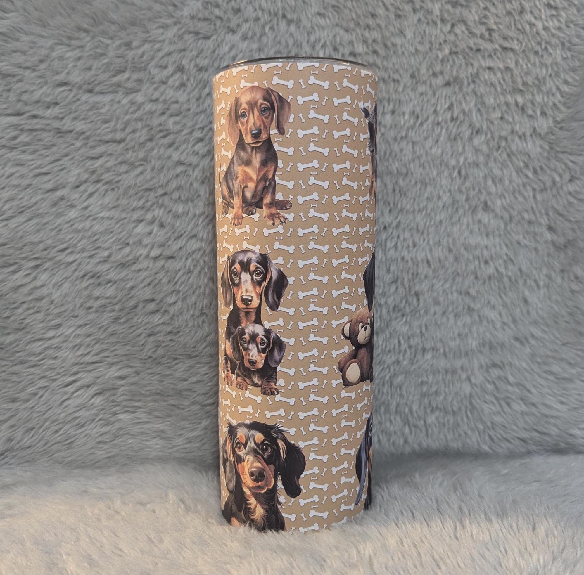 Dachshund Dog Tumbler 20oz With Reusable Straw