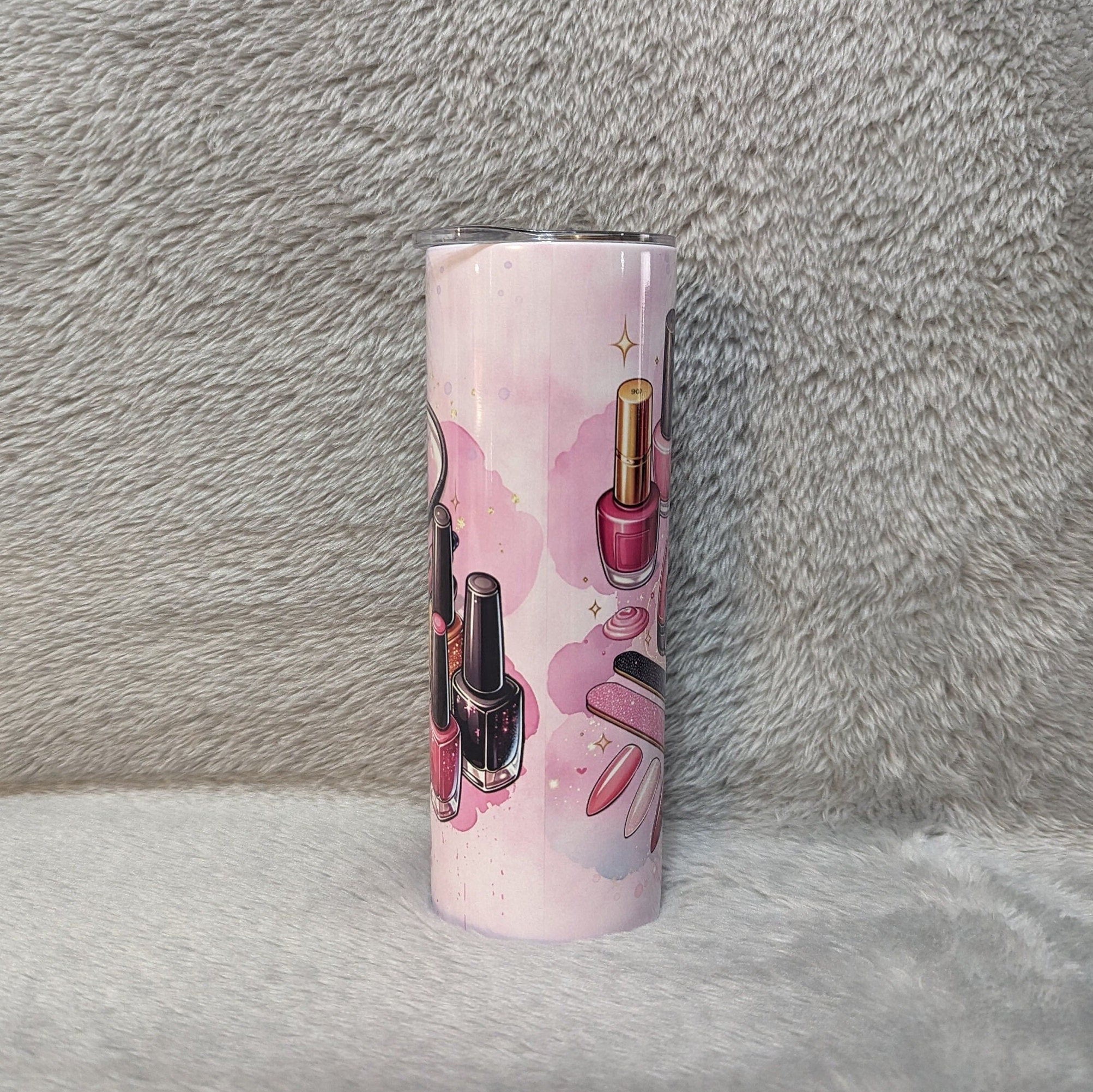 Nail Tech Tumbler 20oz With Reusable Straw, Can Be Personalized