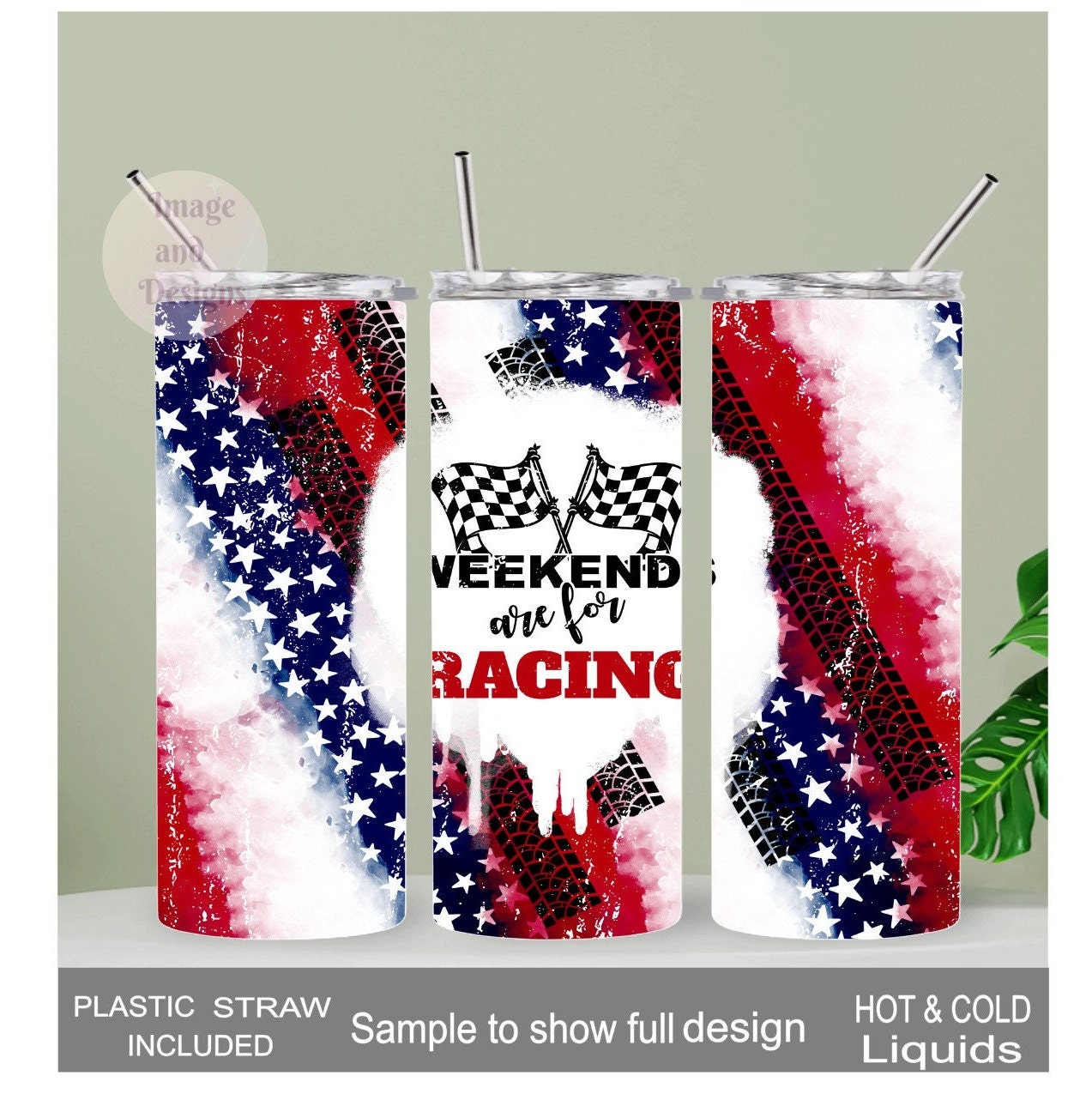 Weekends Are For Racing Tumbler 20oz With Reusable Straw