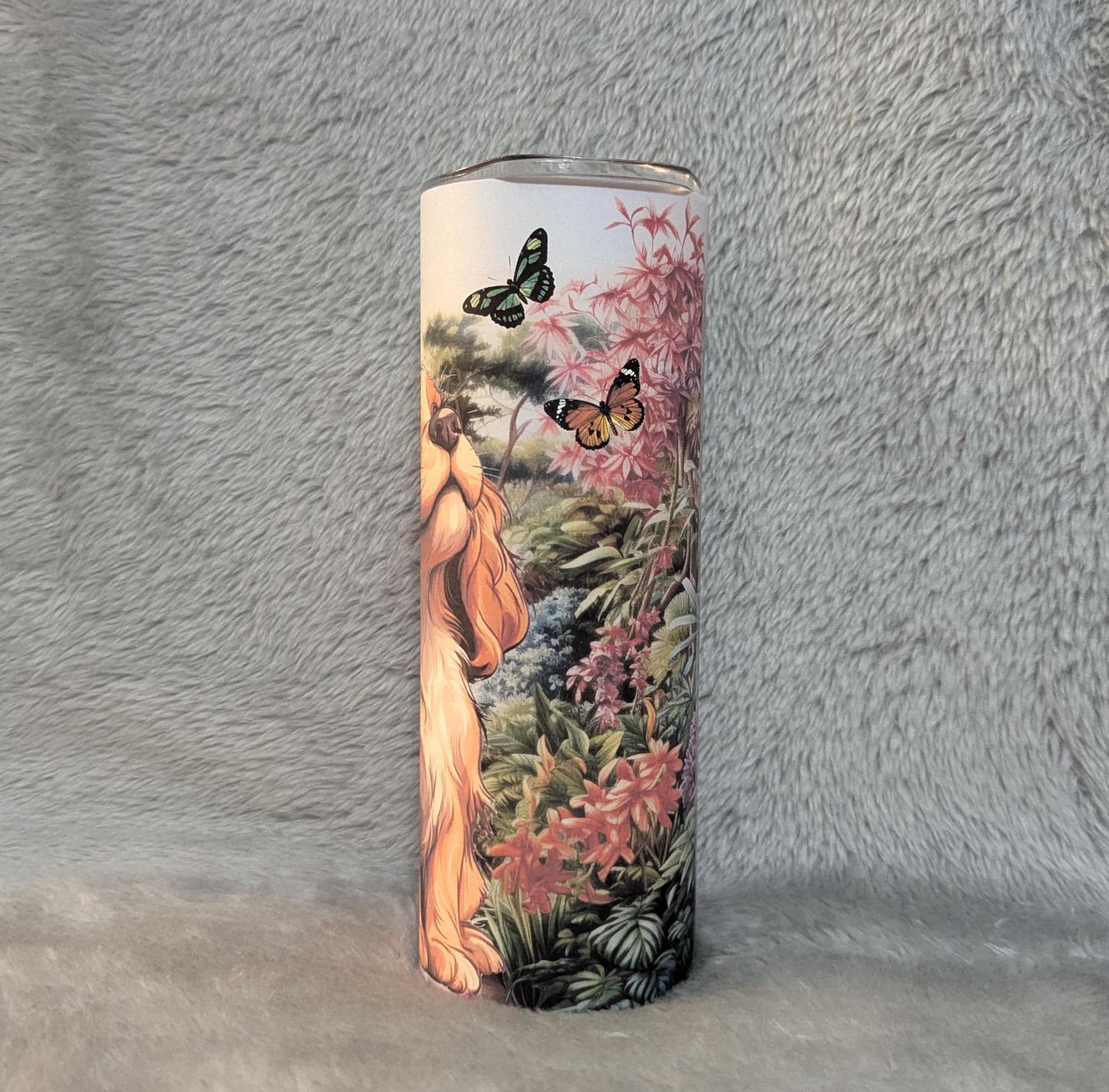 Cocker Spaniel Puppy Tumbler 20oz With Reusable Straw, Can Be Personalized