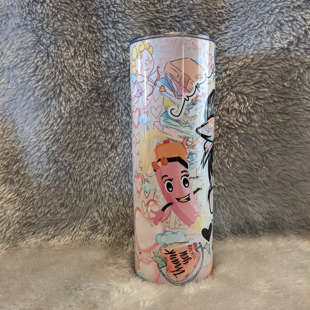 Teacher Tumbler 20oz With Reusable Straw, Can Be Personalized