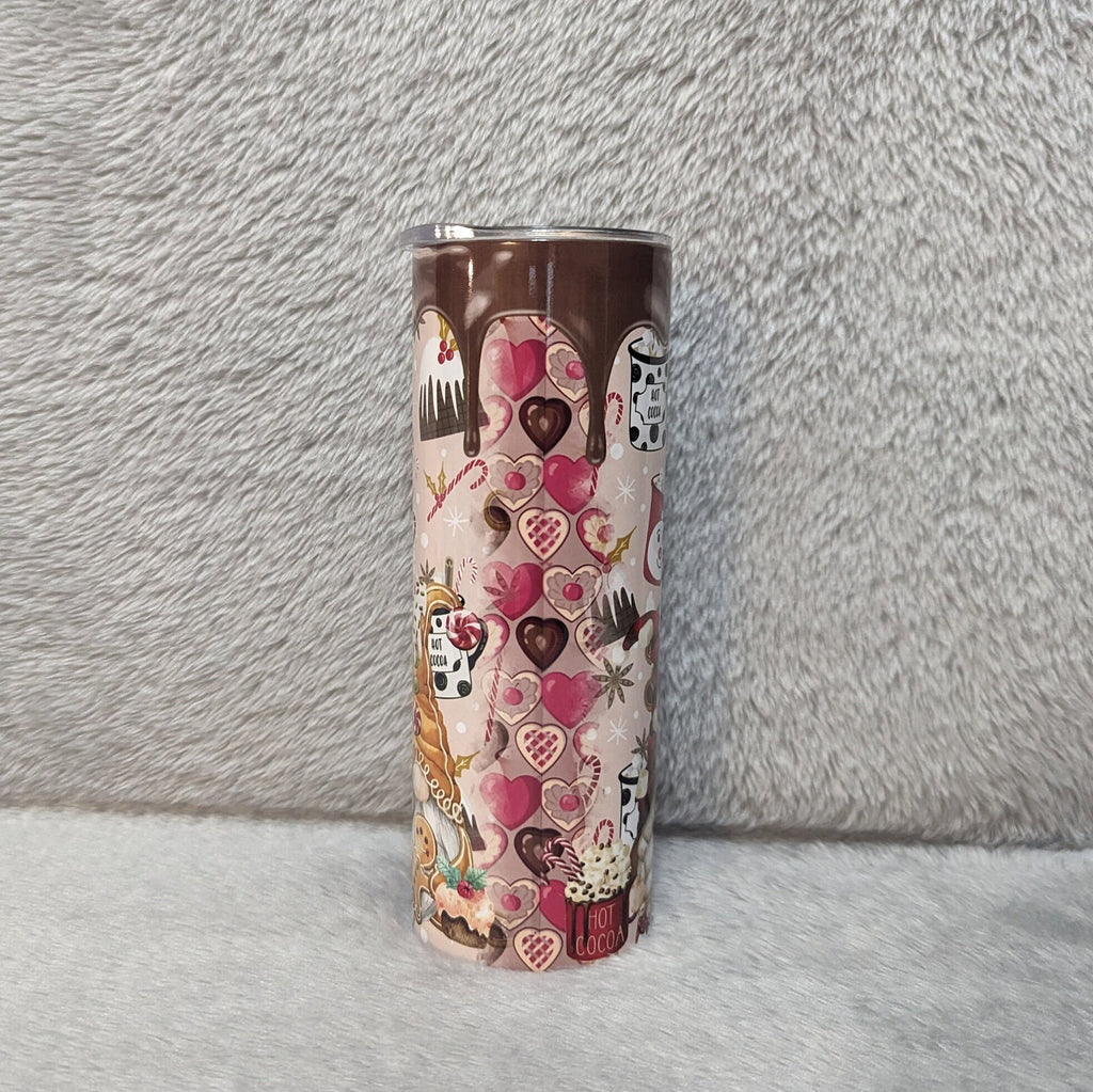 Gingerbread Gnomes Tumbler 20oz With Reusable Straw