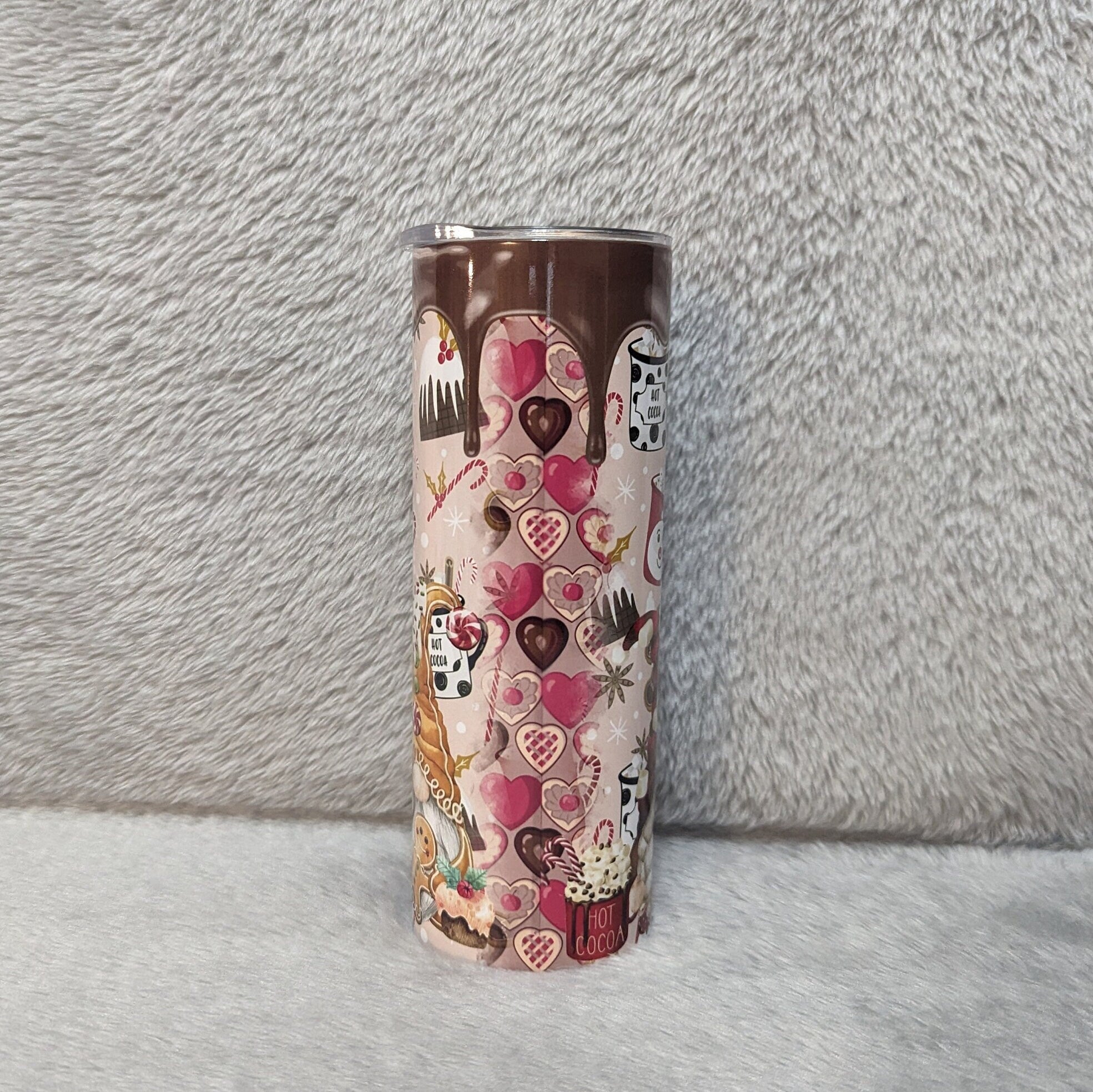 Gingerbread Gnomes Tumbler 20oz With Reusable Straw