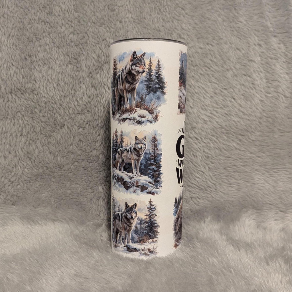 Just A Girl Who Loves Wolves Tumbler 20oz With Reusable Straw