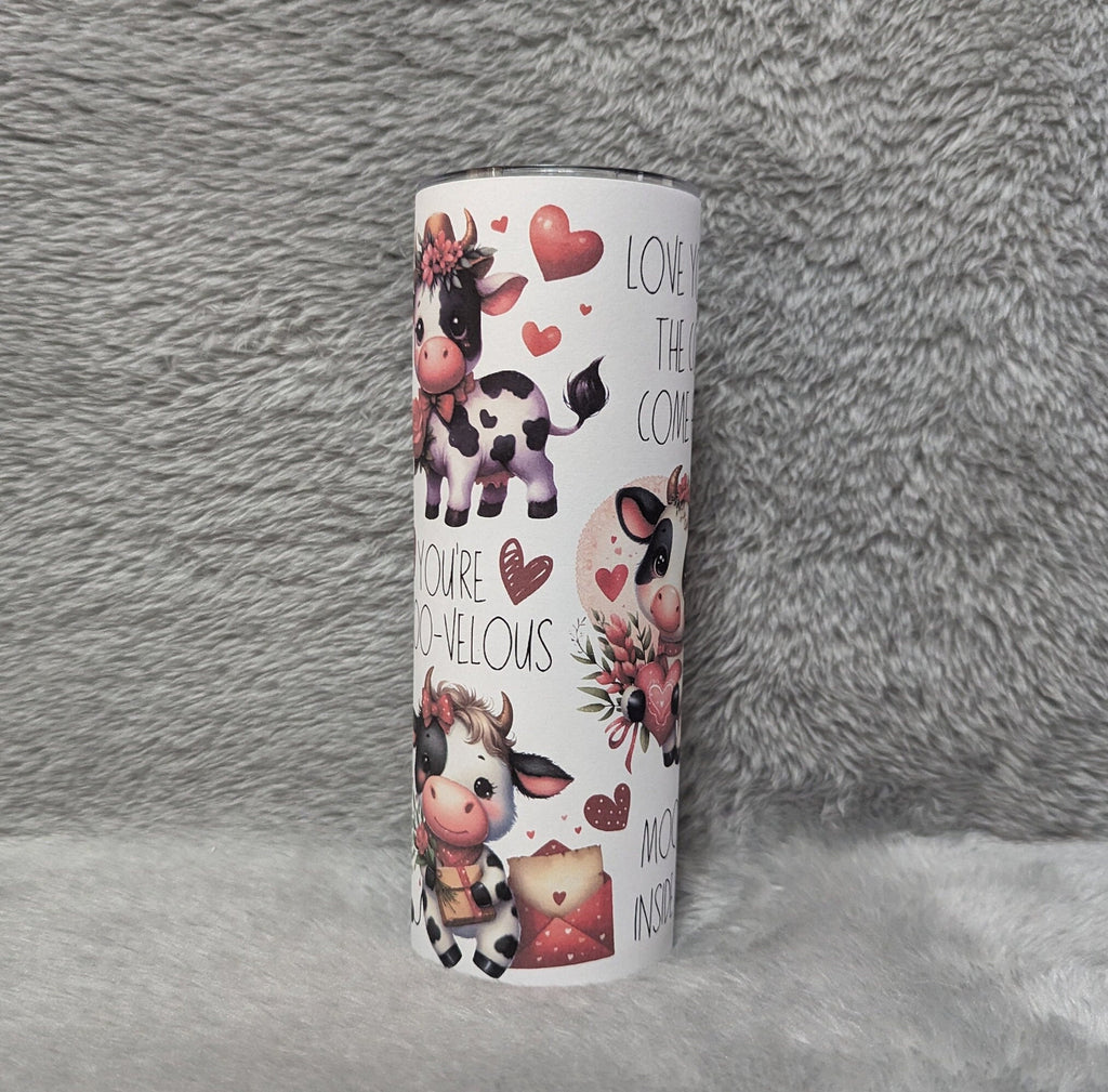 Cow Lover's Affirmation Tumbler 20oz With Reusable Straw