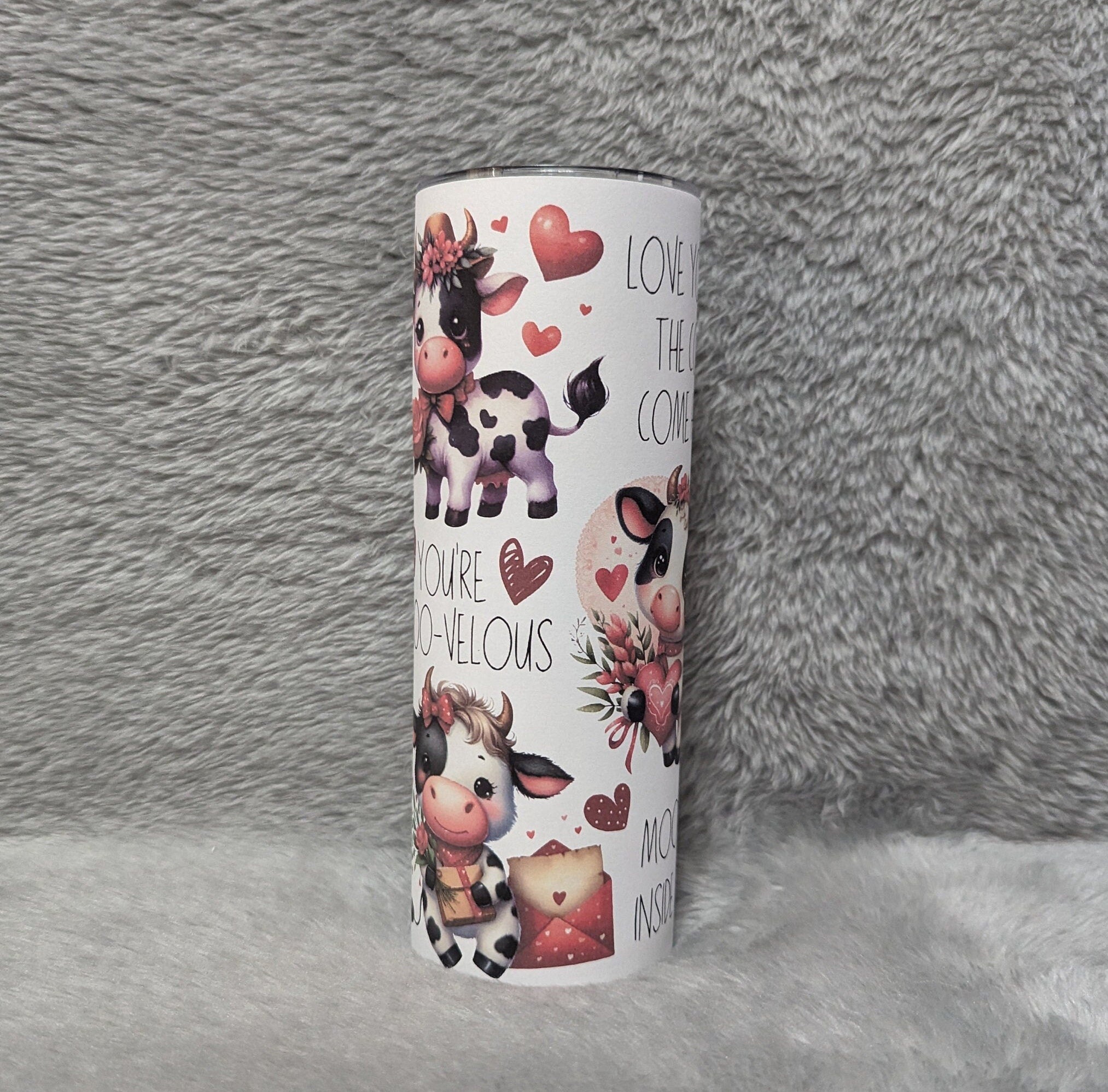 Cow Lover's Affirmation Tumbler 20oz With Reusable Straw