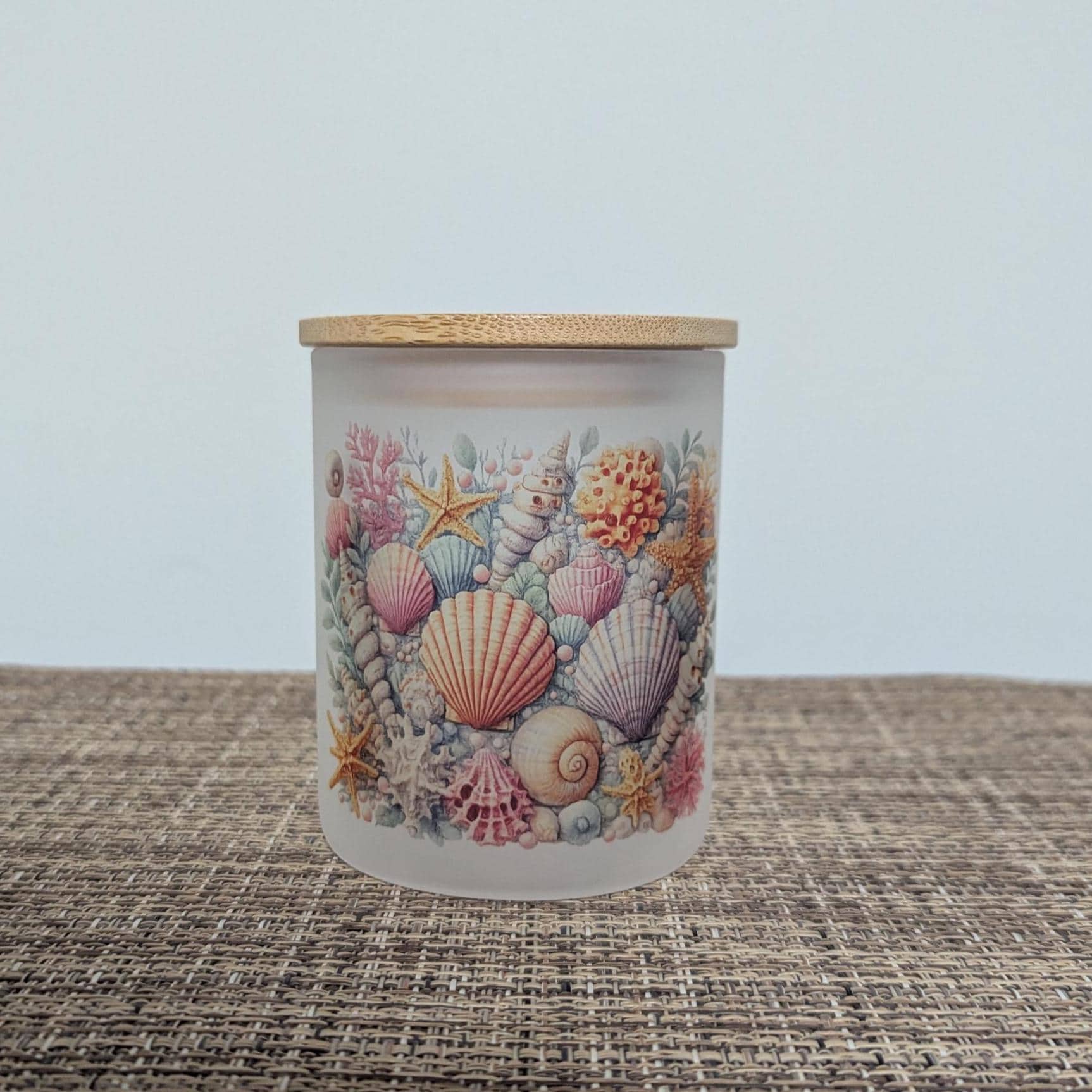 Seashell Candle Holder With A Battery Operated Flickering Tea Light