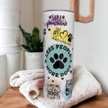 Less People More Dogs -Dog Affirmations Tumbler 20oz With Reusable Straw