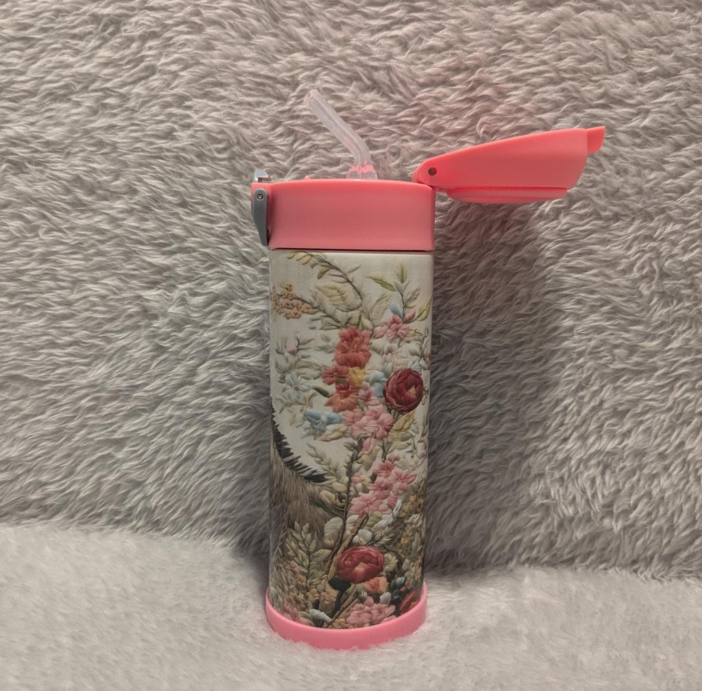 Kids Donkey Water Bottle 12oz With Reusable Straw Can Be Personalized